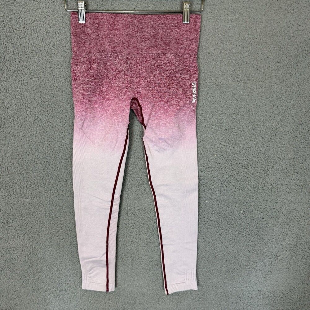Gymshark Leggings Womens S Pink White Seamless Flex High Waisted Pants